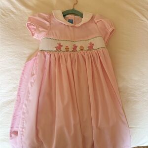 Anavini Pink Smocked Easter Dress